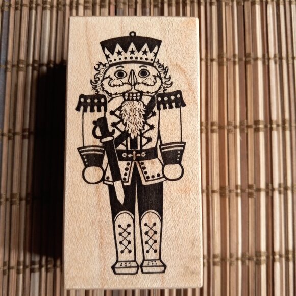 PSX F-211 Christmas Nutcracker Tin Soldier Rubber Stamp - Picture 1 of 3